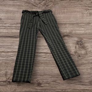 Jules & Leopold Women’s Plaid Green Stretch Skinny Trouser Pants Size Small